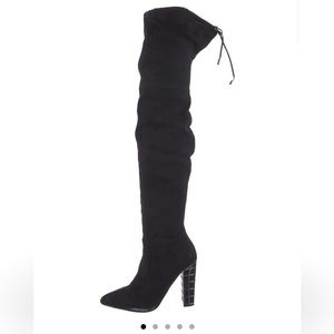 Brian Atwood Suede Over the Knee Boot